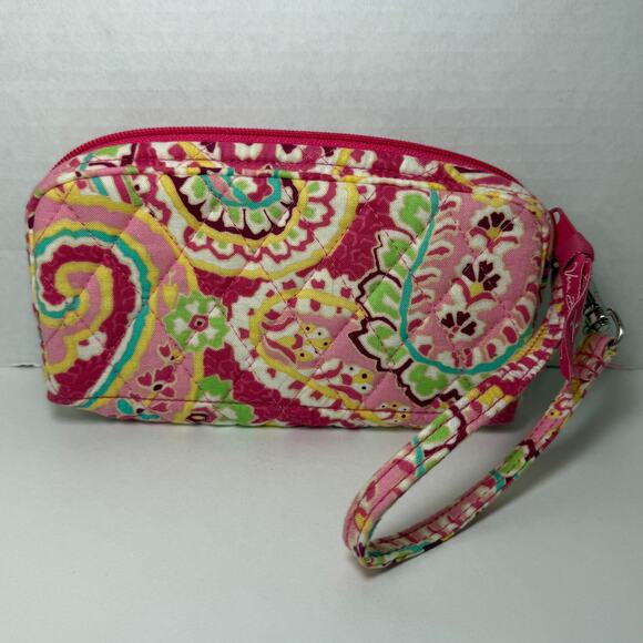 Vera Bradley Capri Melon Paisley Print Clutch Wristlet Wallet - Picture 4 of 6